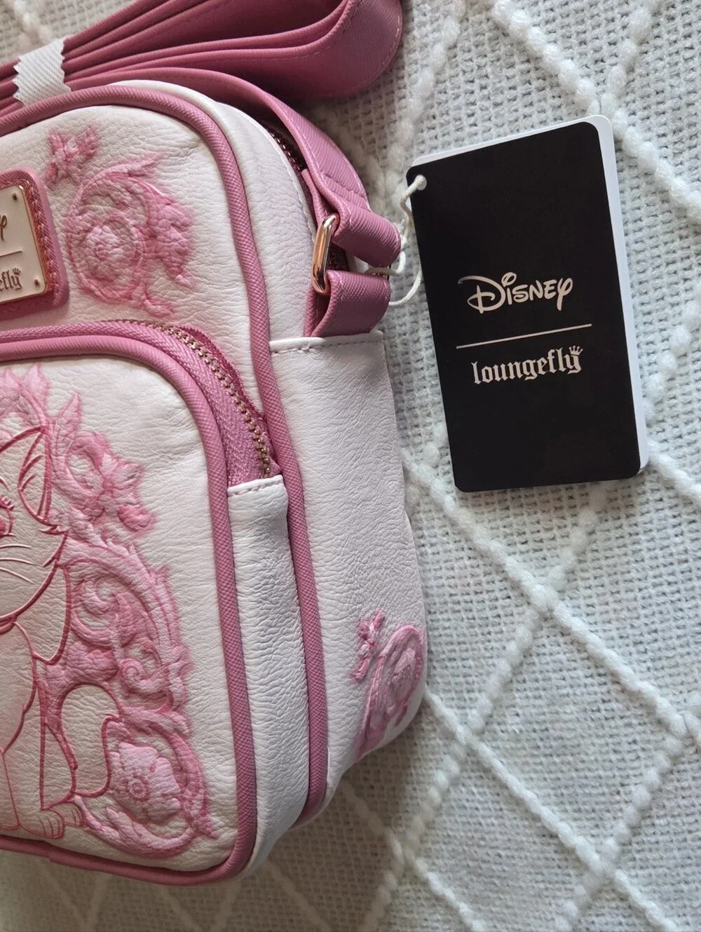 Loungefly Disney The Aristocats Marie Tonal Carving Crossbody Bag